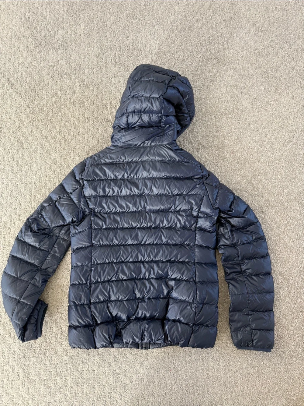 Women’s Uniqlo Ultra Light Down Parka in Navy Blue